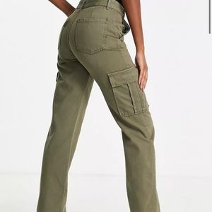 stradivarius | Pants u0026 Jumpsuits | Stradivarius Str Straight Leg Cargo Pants  In Khaki | Poshmark